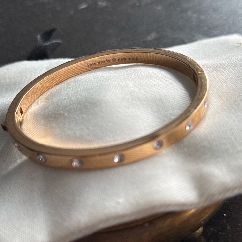 CLOSET CLEAR OUT Beautiful Kate Spade Rose Gold Bangle Bracelet with rhinestones